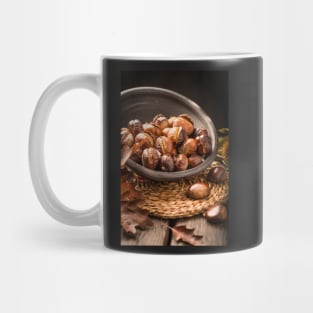 Roasted chestnuts and leaves Mug